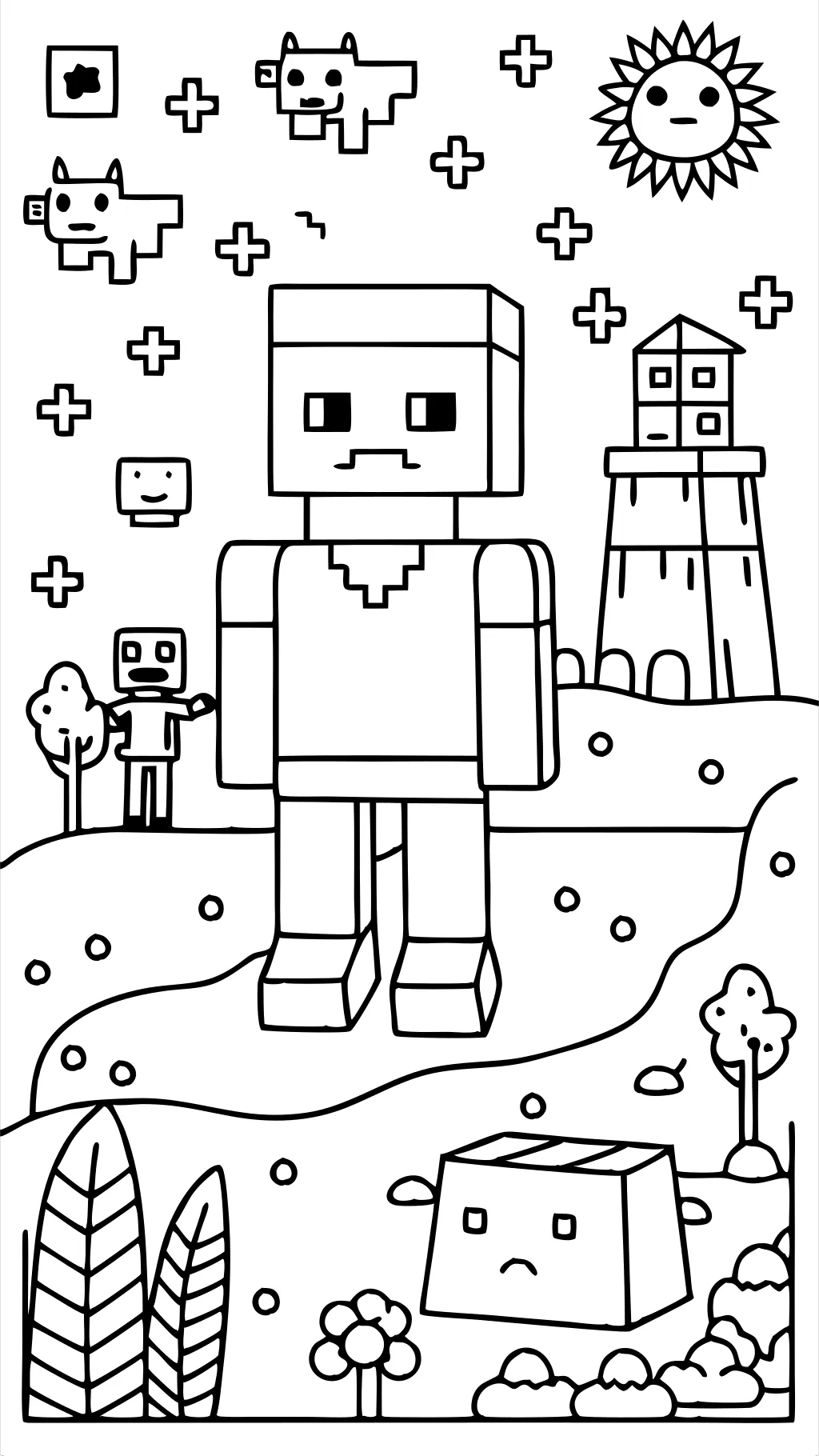 free printable coloring pages minecraft